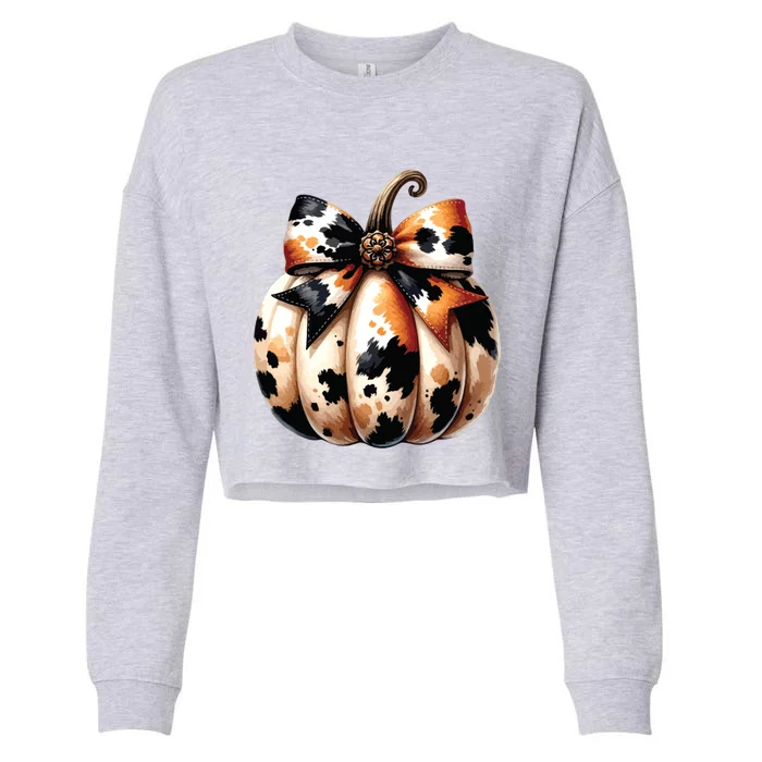 Coquette Pumpkin Cropped Pullover Crew