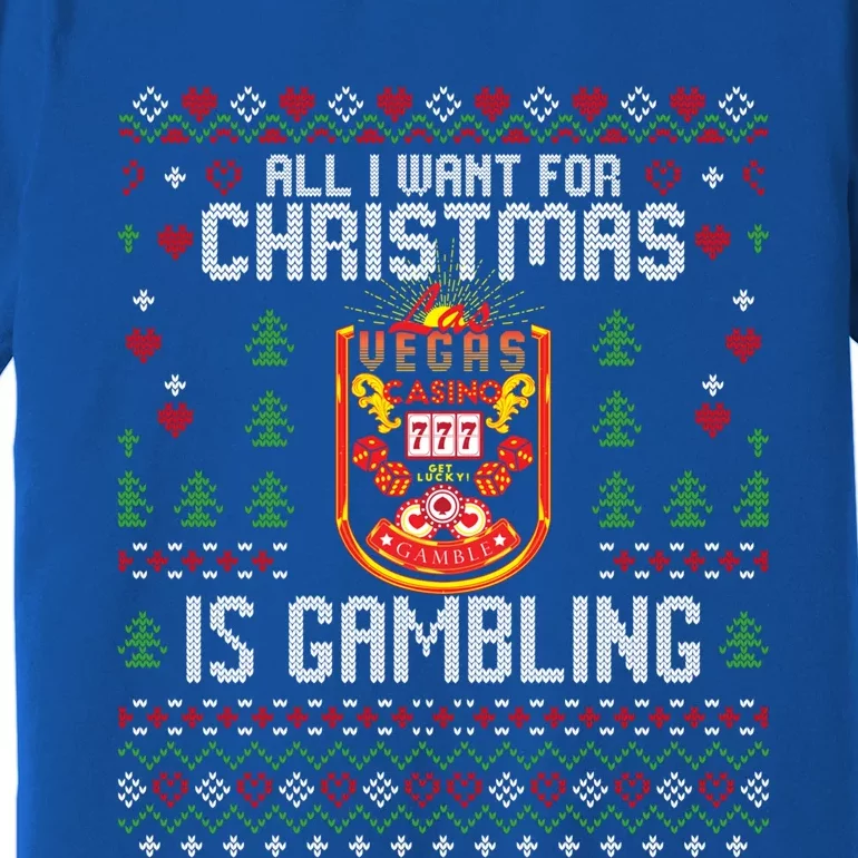 Christmas Poker Casino Gambling Las Vegas Ugly Xmas Sweater Great Gift Premium T-Shirt