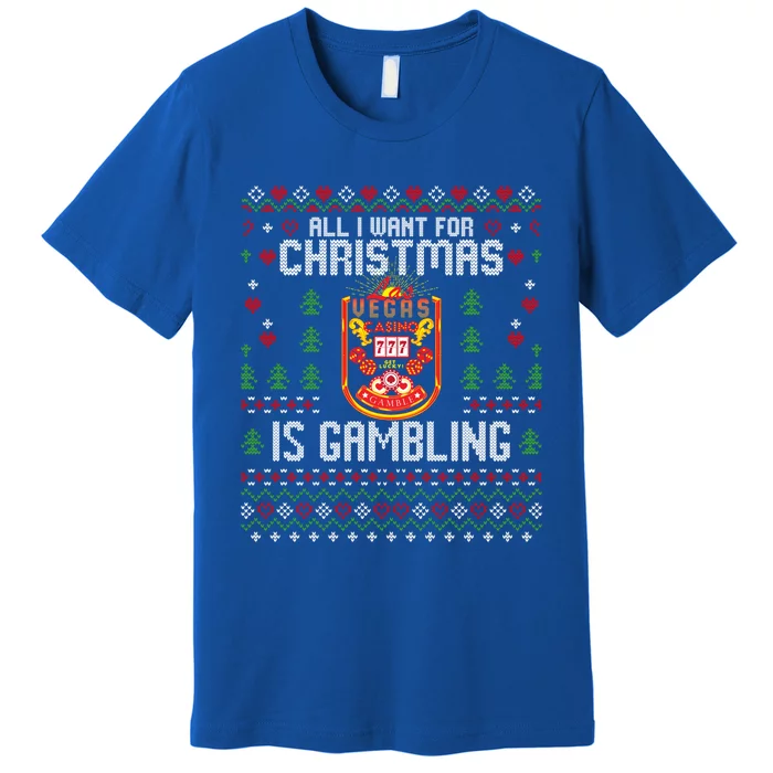 Christmas Poker Casino Gambling Las Vegas Ugly Xmas Sweater Great Gift Premium T-Shirt