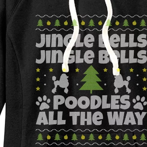 Christmas Poodle Cool Gift Women's Fleece Hoodie