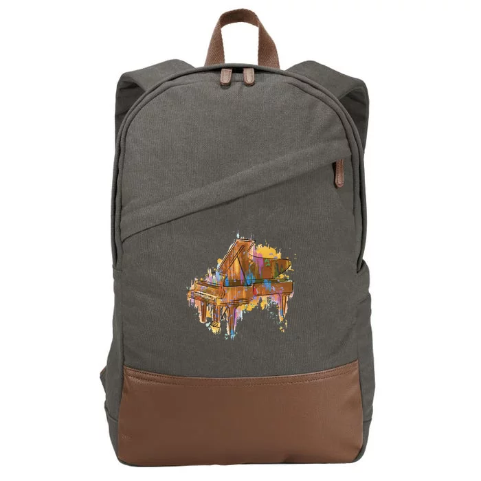 Colorful Piano Cotton Canvas Backpack