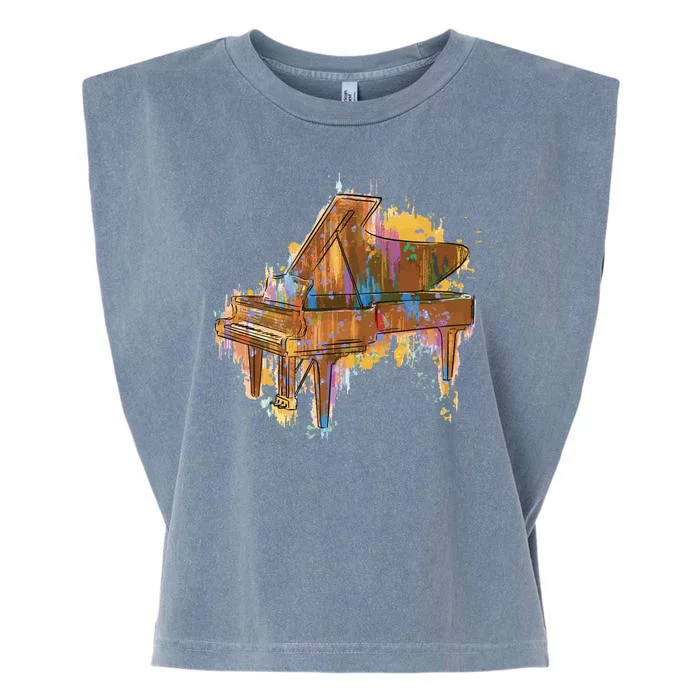 Colorful Piano Garment-Dyed Women's Muscle Tee