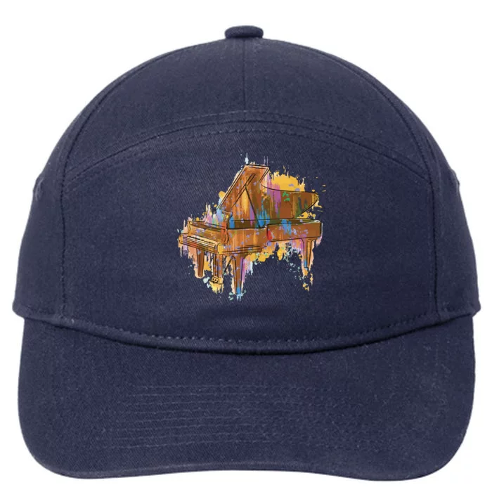 Colorful Piano 7-Panel Snapback Hat