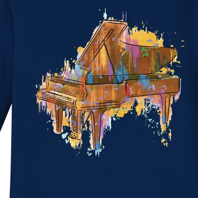 Colorful Piano Baby Long Sleeve Bodysuit