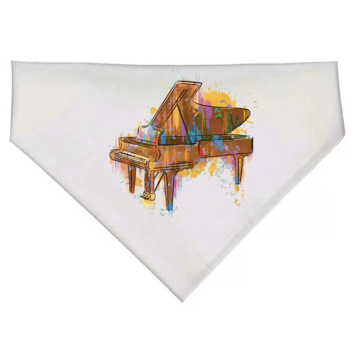 Colorful Piano USA-Made Doggie Bandana