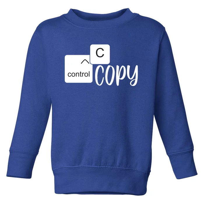 Copy Paste Ctrl C Gift Family Matching Father Daughter Son Gift Toddler Sweatshirt