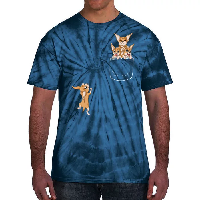 Chihuahua Pocket Tie-Dye T-Shirt