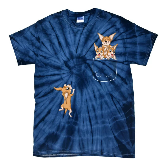 Chihuahua Pocket Tie-Dye T-Shirt