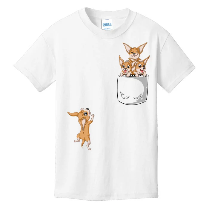 Chihuahua Pocket Kids T-Shirt