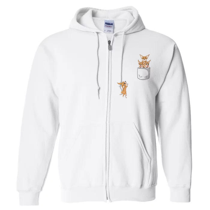 Chihuahua Pocket Full Zip Hoodie