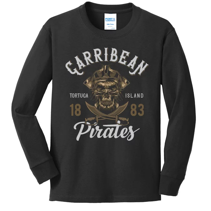 Carribean Pirates Kids Long Sleeve Shirt