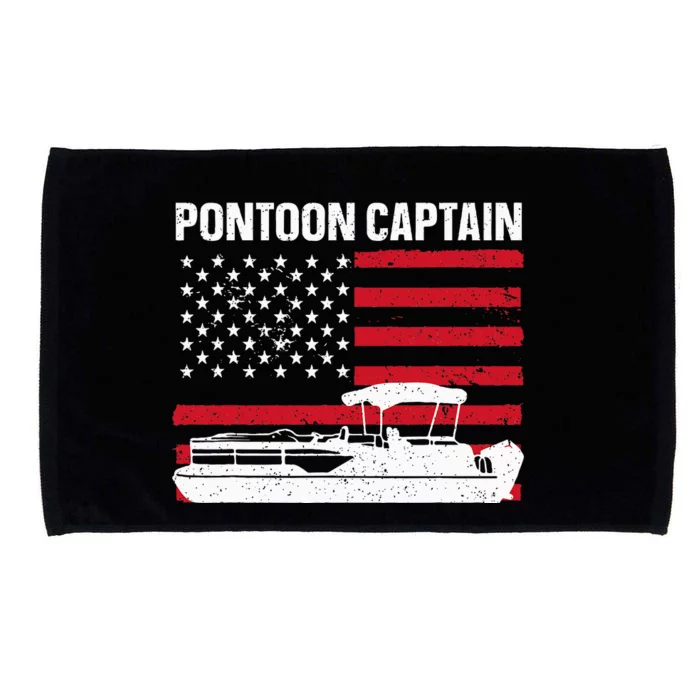 Cool Pontoon Captain Art Pontoon Boat Captain Microfiber Hand Towel