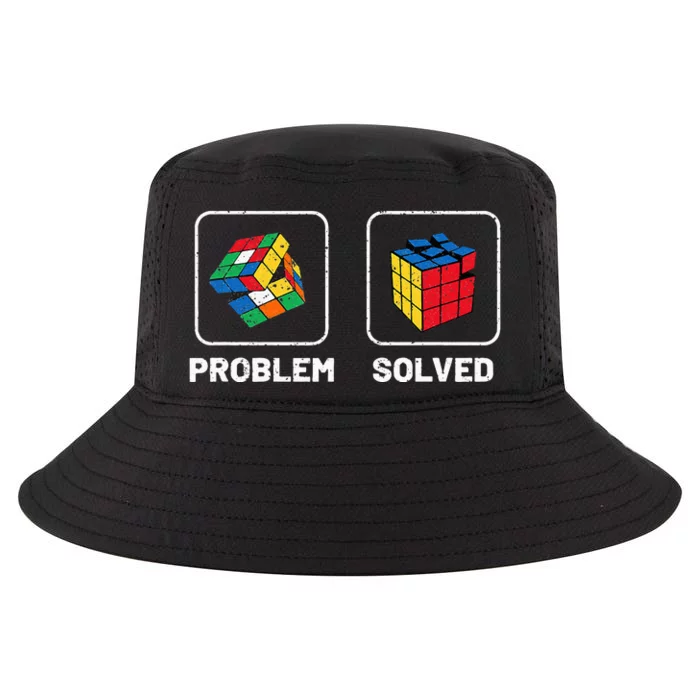 Competitive Puzzle Cube Problem Solved Speed Cubing Cool Comfort Performance Bucket Hat