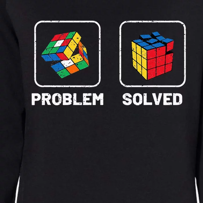 Competitive Puzzle Cube Problem Solved Speed Cubing Womens California Wash Sweatshirt