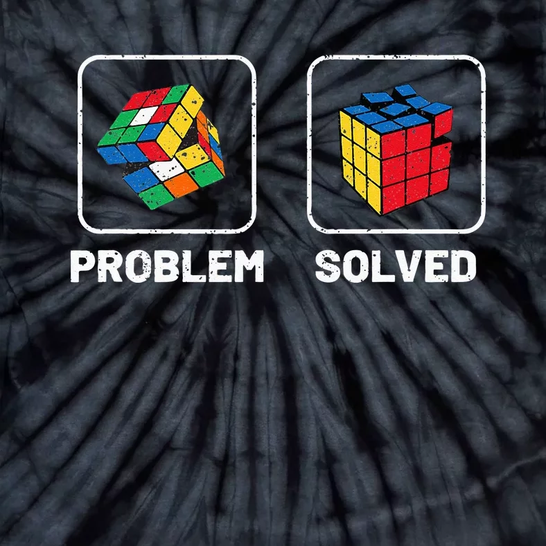 Competitive Puzzle Cube Problem Solved Speed Cubing Tie-Dye T-Shirt