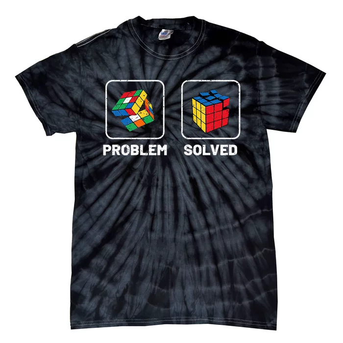 Competitive Puzzle Cube Problem Solved Speed Cubing Tie-Dye T-Shirt