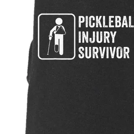 Cool Pickleball Coach With Saying Pickleball Injury Survivor Doggie 3-End Fleece Hoodie