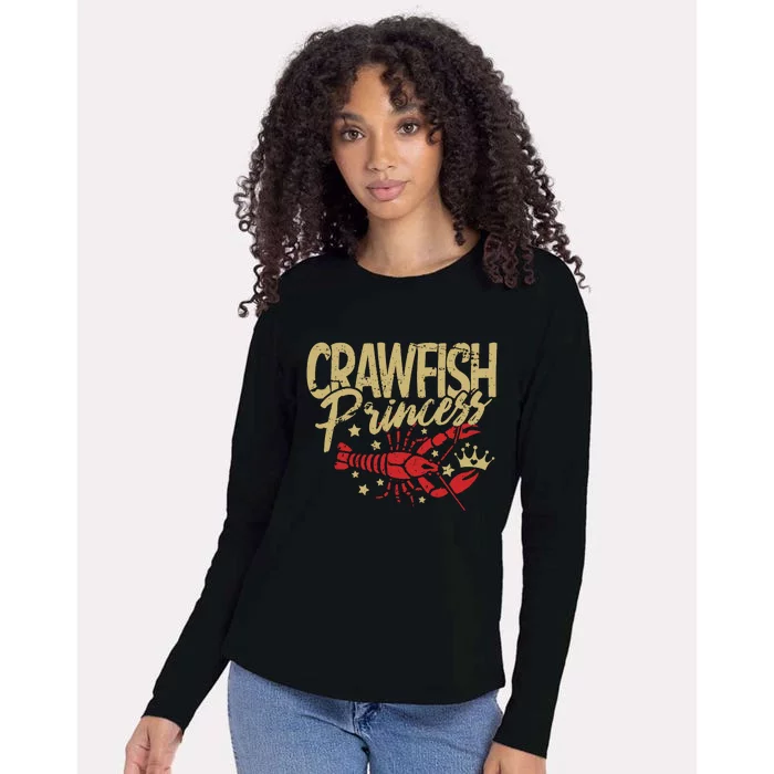 Crawfish Princess Cajun Boil Crayfish Party Wo Girl Womens Cotton Relaxed Long Sleeve T-Shirt