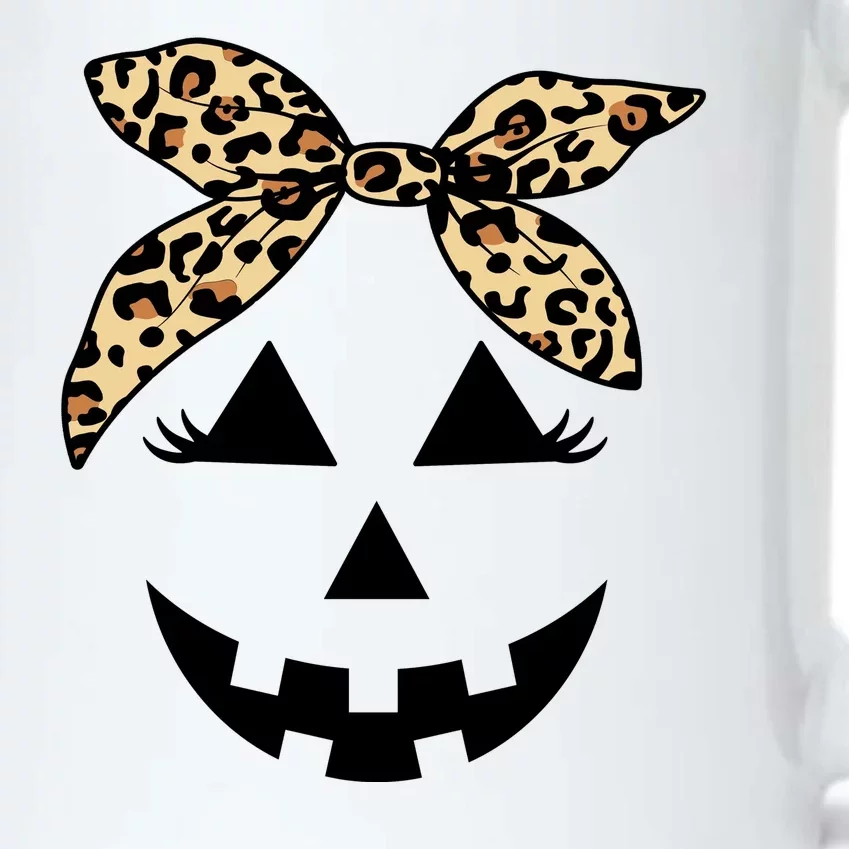 Cheetah Pumpkin Cute Halloween Black Color Changing Mug