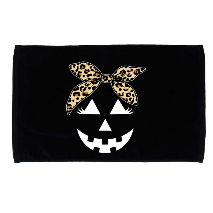 Cheetah Pumpkin Cute Halloween Microfiber Hand Towel