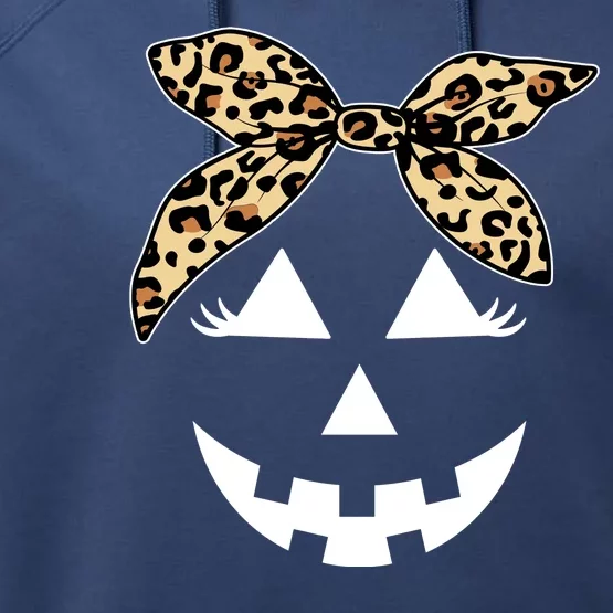 Cheetah Pumpkin Cute Halloween Performance Fleece Hoodie