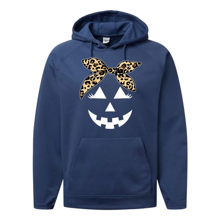 Cheetah Pumpkin Cute Halloween Performance Fleece Hoodie