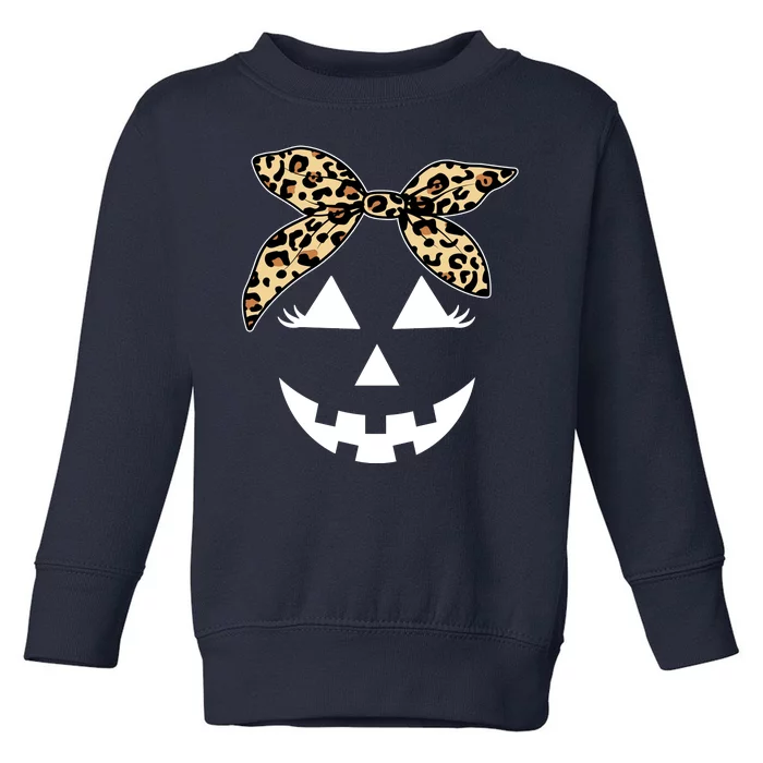 Cheetah Pumpkin Cute Halloween Toddler Sweatshirt