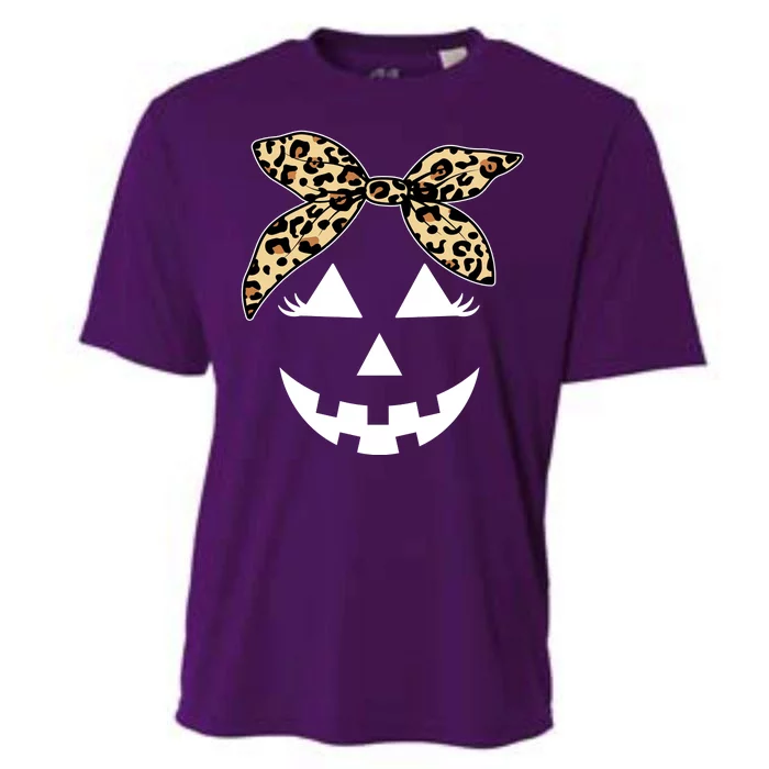 Cheetah Pumpkin Cute Halloween Cooling Performance Crew T-Shirt