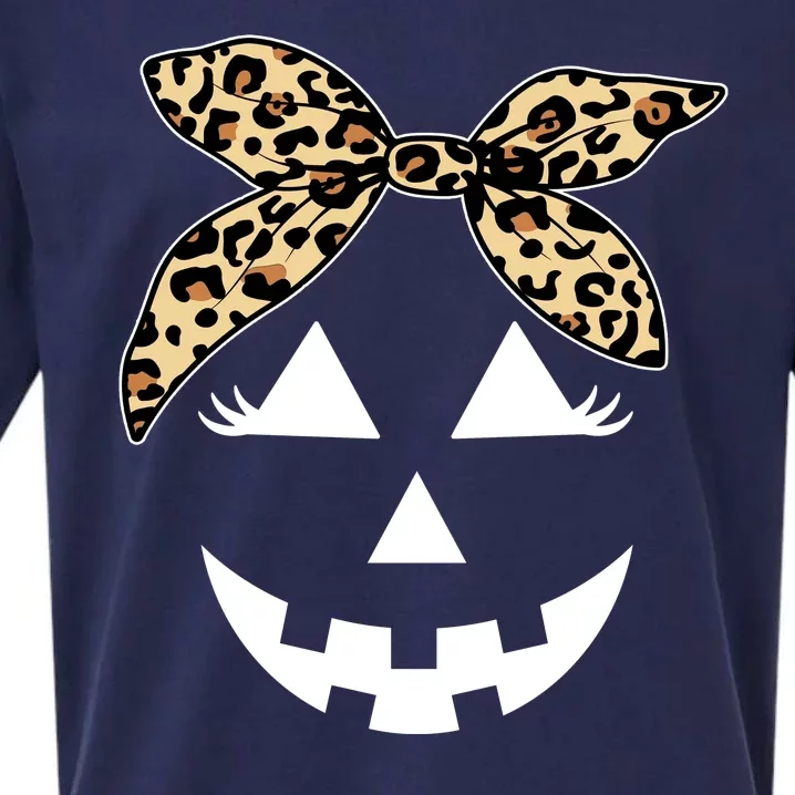 Cheetah Pumpkin Cute Halloween Sueded Cloud Jersey T-Shirt