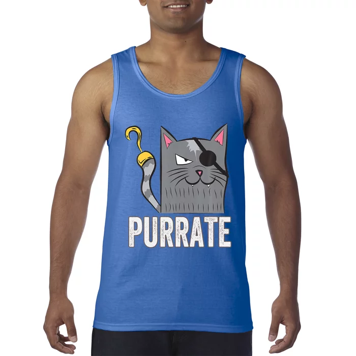 Cat Pirate Cats Halloween Cat Lover Gift Tank Top