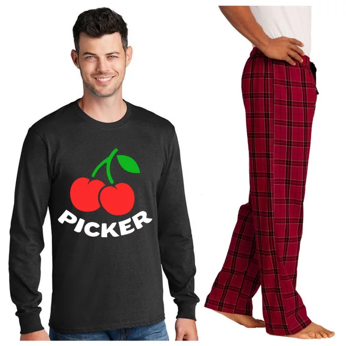 Cherry Picker Cherries Fruit Picking Long Sleeve Pajama Set