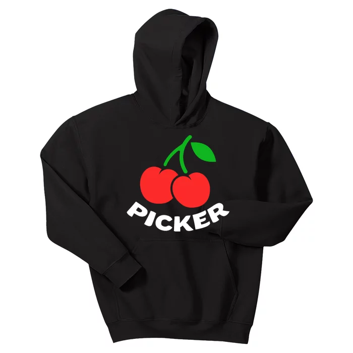 Cherry Picker Cherries Fruit Picking Kids Hoodie