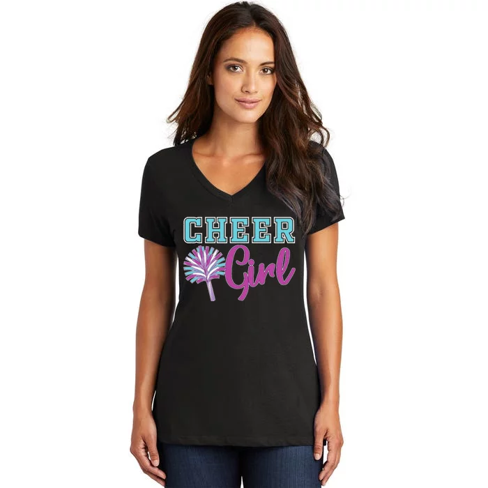 Cheerleader Practice Cheer  Cheering Cheerleading Women's V-Neck T-Shirt