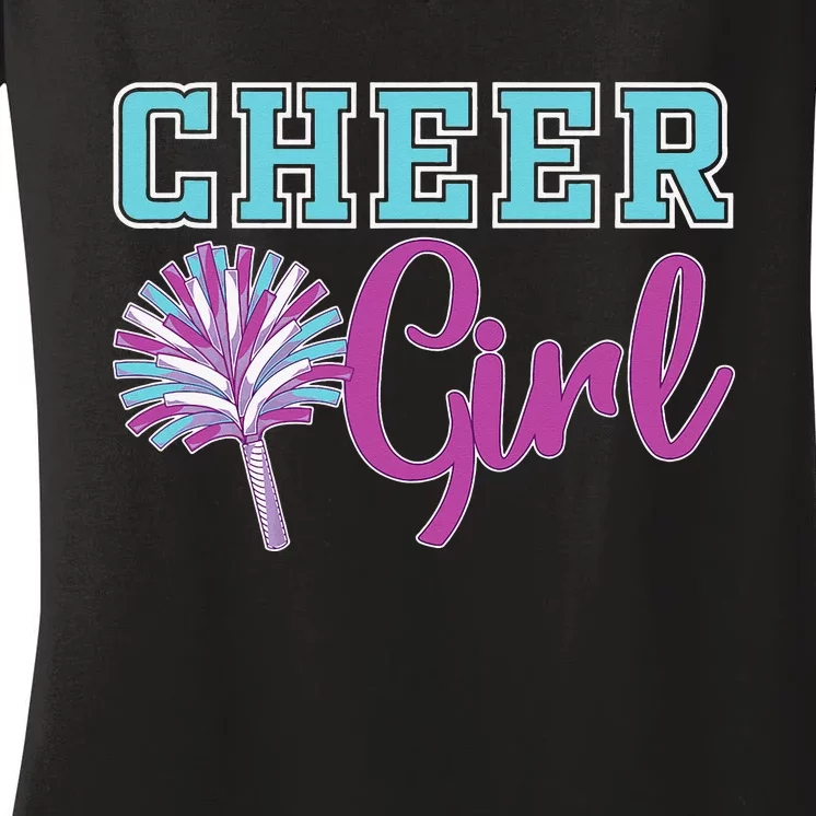 Cheerleader Practice Cheer  Cheering Cheerleading Women's V-Neck T-Shirt