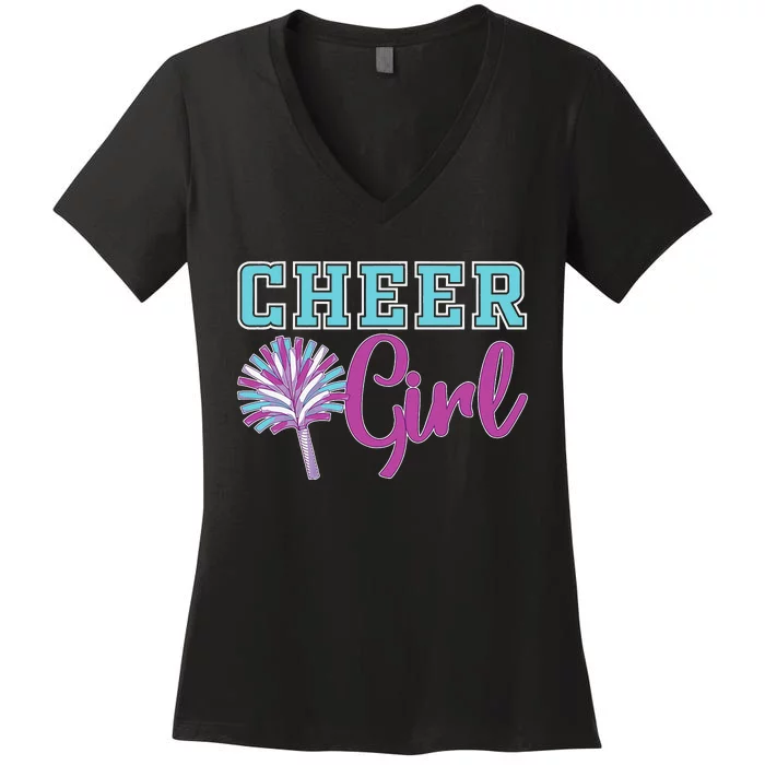 Cheerleader Practice Cheer  Cheering Cheerleading Women's V-Neck T-Shirt