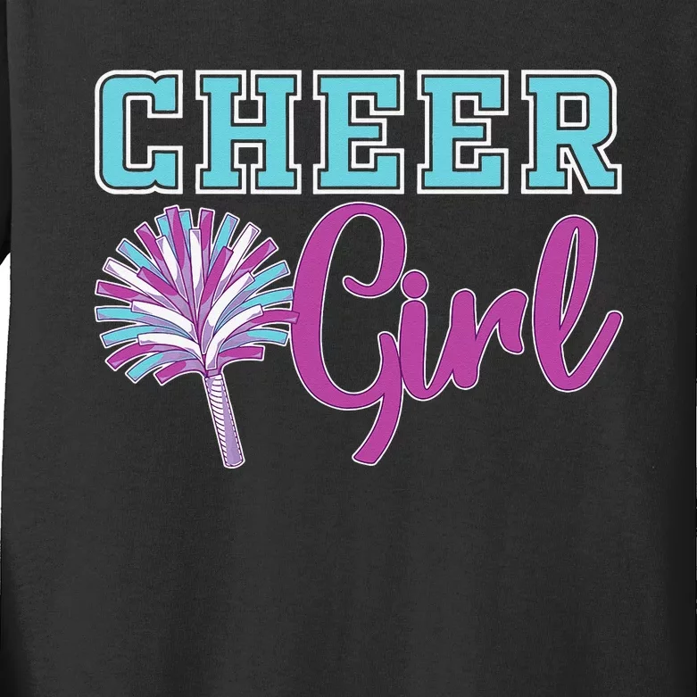 Cheerleader Practice Cheer  Cheering Cheerleading Kids Long Sleeve Shirt