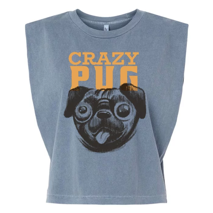 Crazy Pug Garment-Dyed Women's Muscle Tee