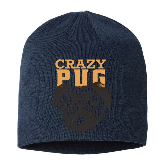 Crazy Pug 8 1/2in Sustainable Knit Beanie