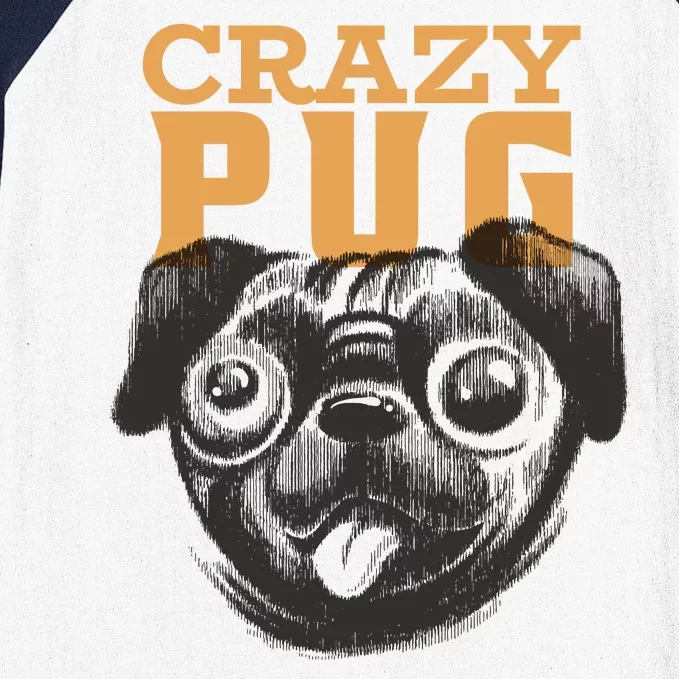 Crazy Pug Baseball Sleeve Shirt