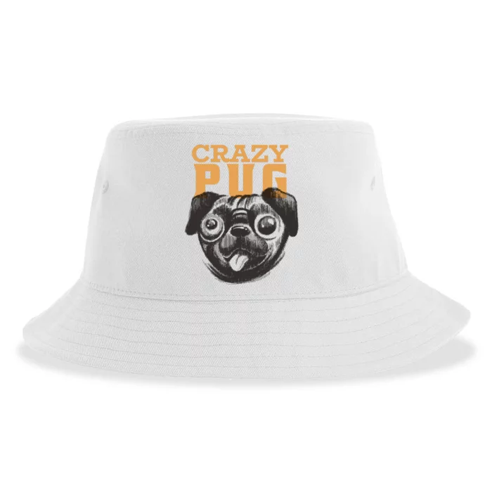 Crazy Pug Sustainable Bucket Hat