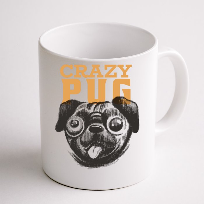 Crazy Pug Front & Back Coffee Mug