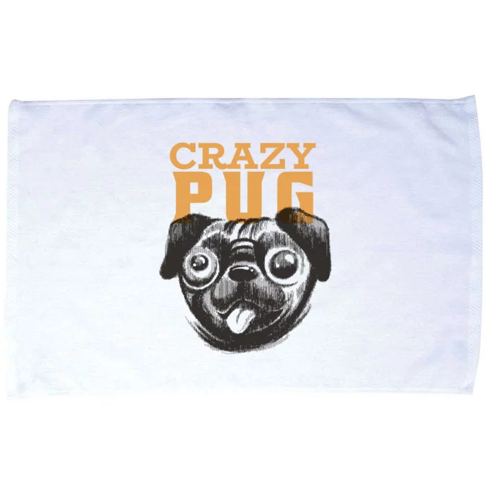 Crazy Pug Microfiber Hand Towel