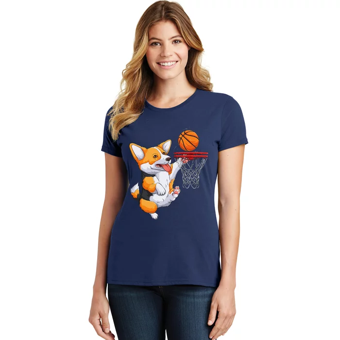 Corgi Puppy Corgi Basketball For Pet Lovers Women Women's T-Shirt