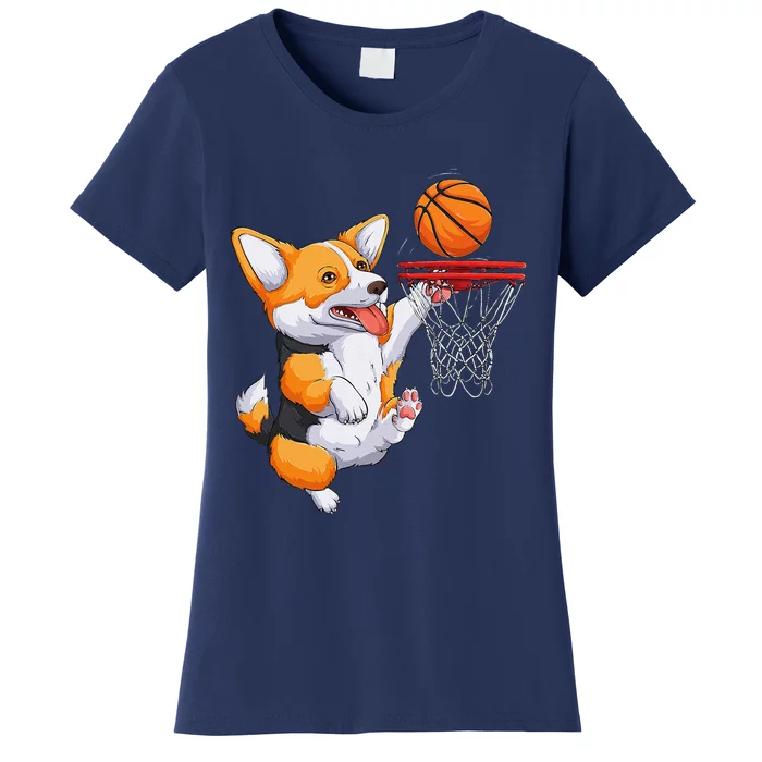 Corgi Puppy Corgi Basketball For Pet Lovers Women Women's T-Shirt