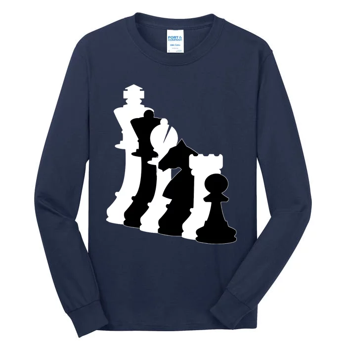 Chess Pieces, Chess Lover, Titled Chess Player, Chess Master Tall Long Sleeve T-Shirt