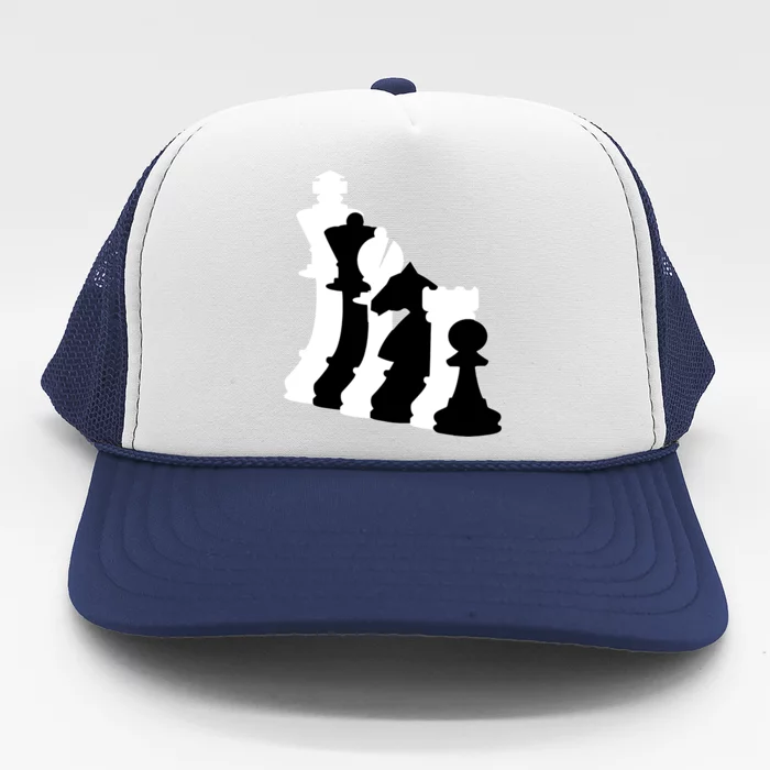 Chess Pieces, Chess Lover, Titled Chess Player, Chess Master Trucker Hat