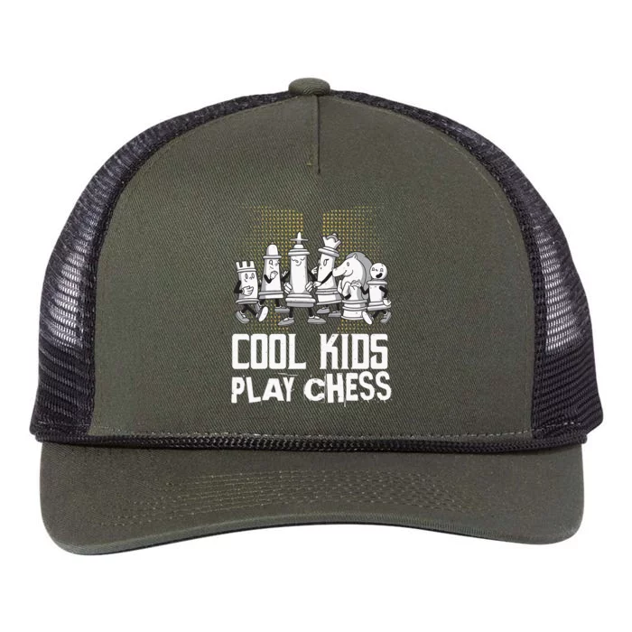 Cool  Play Chess Lover Sport Art Player Retro Rope Trucker Hat Cap