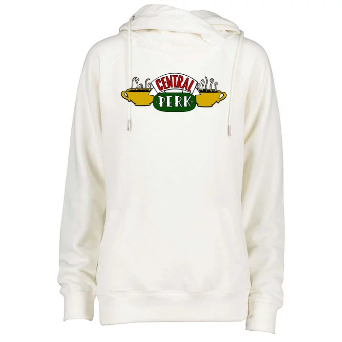 Central Perk Coffee Lover Womens Funnel Neck Pullover Hood