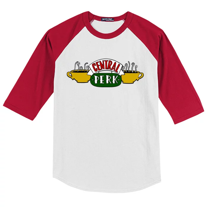 Central Perk Coffee Lover Kids Colorblock Raglan Jersey