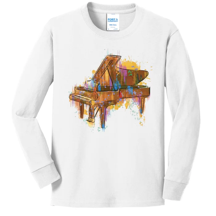 Colorful Piano Kids Long Sleeve Shirt